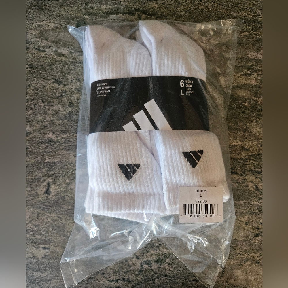 Brand New Mens Adidas Crew Socks